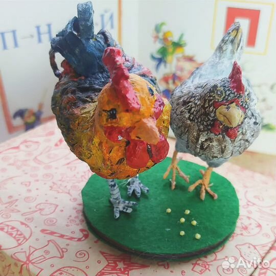 Ватные елочные игрушки набор