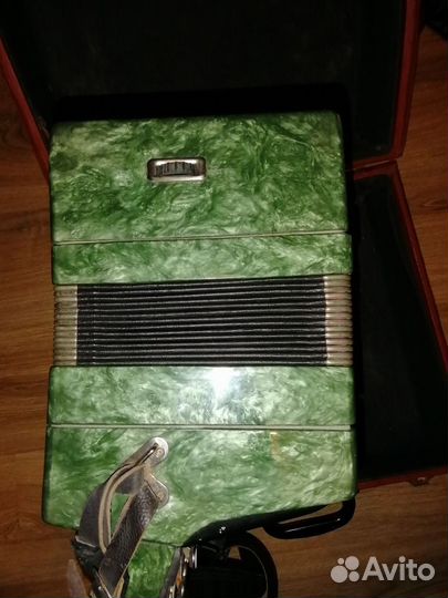 Баян этюд 205м2 изумрудный + чехол