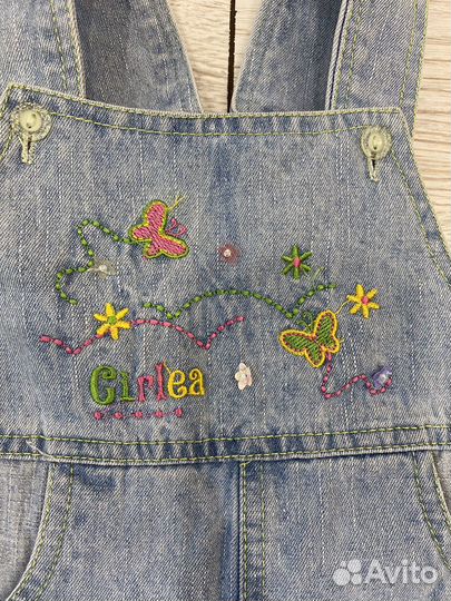 Джинсовый комбинезон для девочки 80