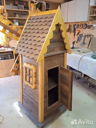 Мельница деревянная для дачи