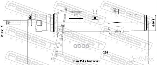 Амортизатор передний левый GAS.twin tube 25110