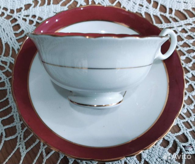 Чайная пара 19 в. Miniver Rose Англия