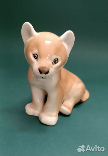 Фарфоровая статуэтка «Львенок», лфз, 1950-е г
