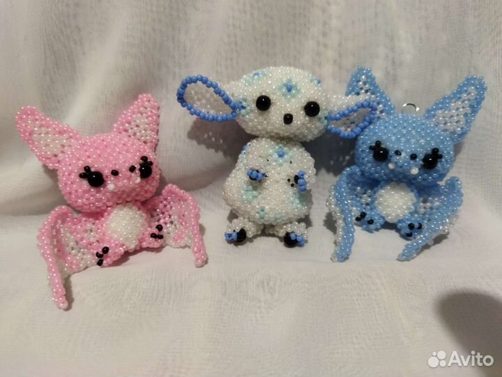 Амигуруми из бисера летучая мышь