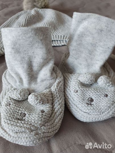 Шапка и пинетки 56, 62