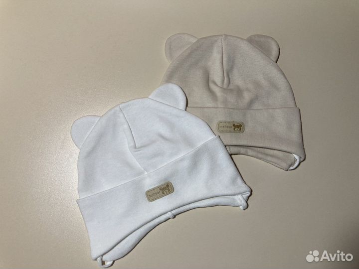 Шапочки для новорожденных новые