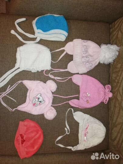 Шапки, чепчики, летние, осенние, зимние