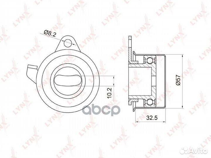 Ролик натяжной ремня грм pb1032 lynxauto