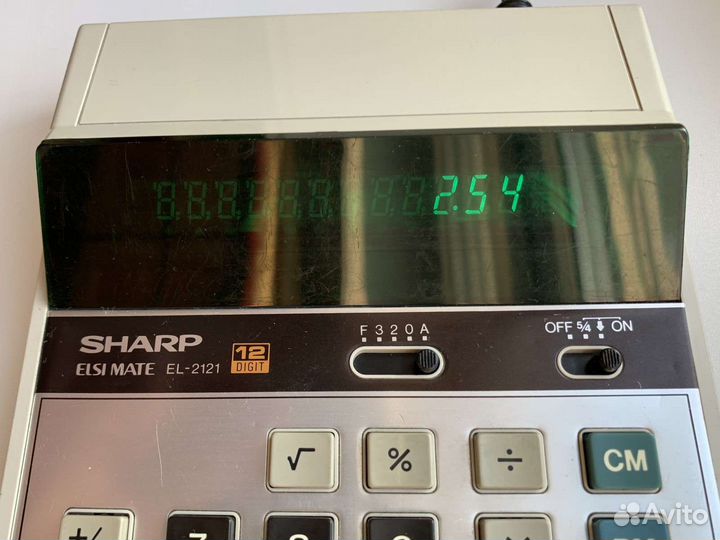 Калькулятор Sharp Япония винтаж с блоком питания