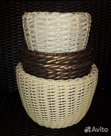 Кашпо из ротанга