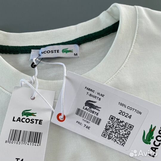 Футболка lacoste белая