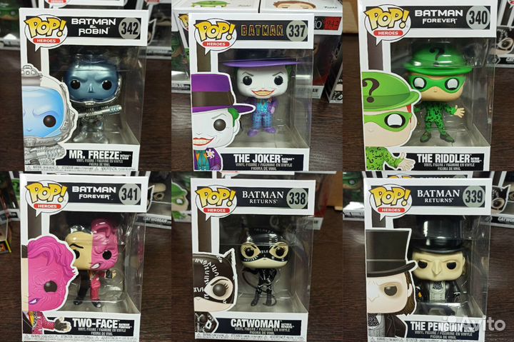 Фигурки Funko POP Geralt, Joker, Two-Face, Catwom