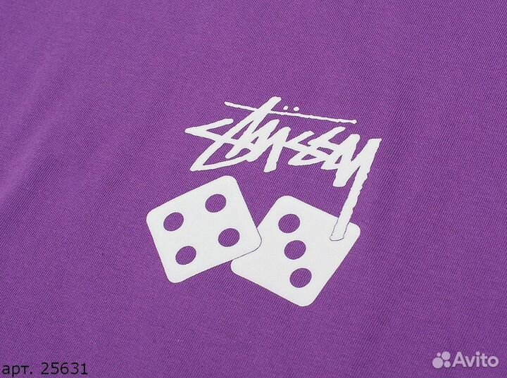 Футболка Stussy 2D dice фиолетовая