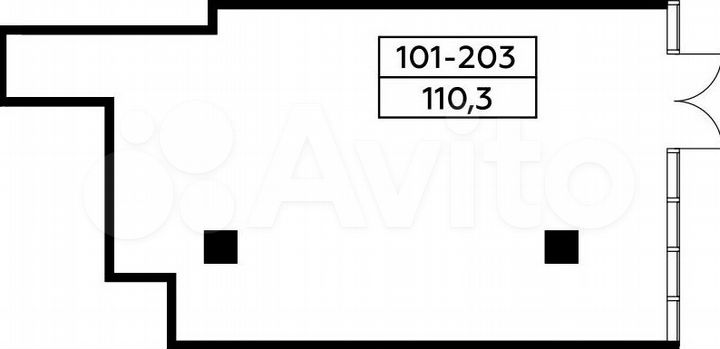 Продается торговое помещение, площадь 110.3 кв.м