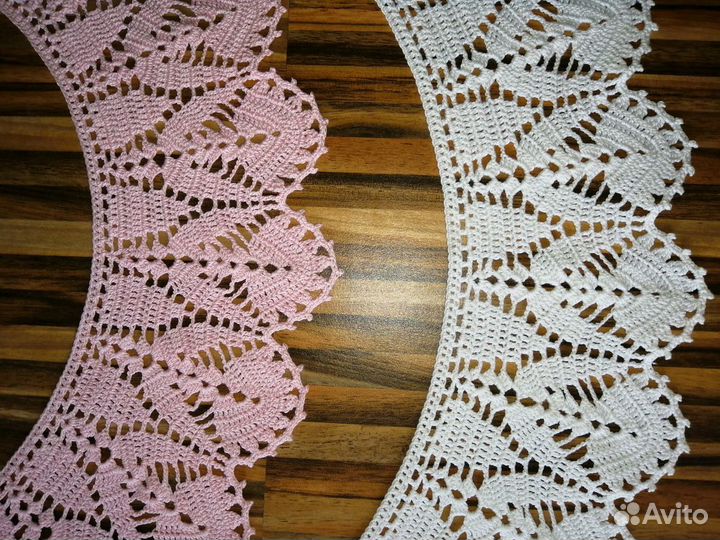 Воротничок ажурный, связанный крючком