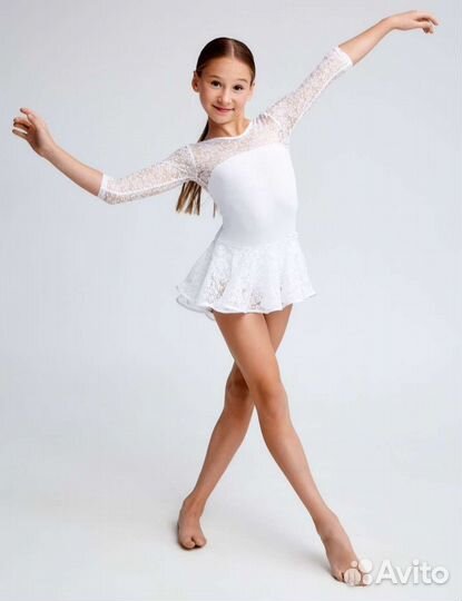 Купальник гимнастический с юбкой