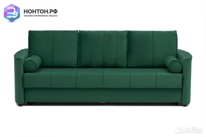 Диван еврокнижка Колибри 3-х местный изумрудный