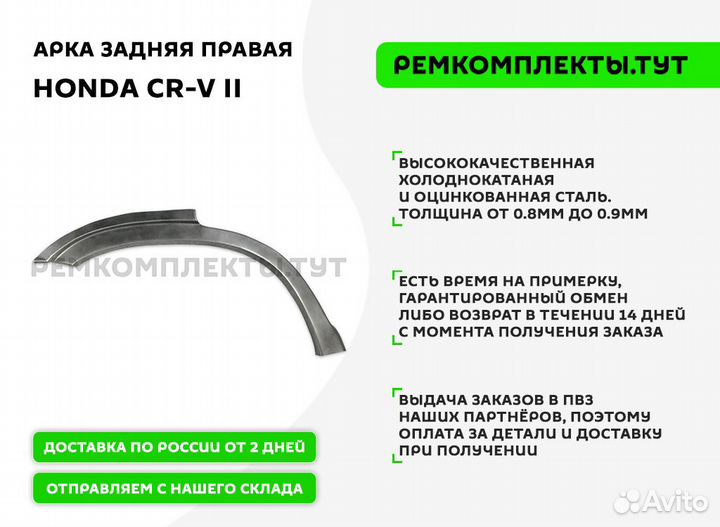 Арка задняя правая Honda CR-V 2