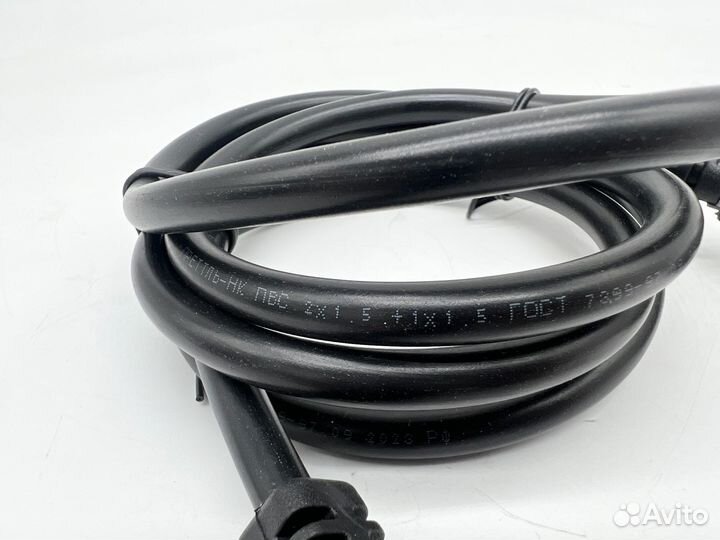 Кабель питания C13, S22, 3х1,5, 16А, 1,3м ГОСТ