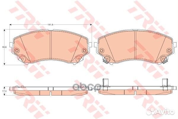 К-т дисков. тормоз. колодок GDB4456 TRW