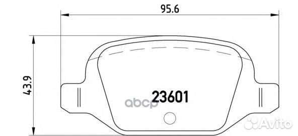 Колодки тормозные дисковые зад P 23 064 P23