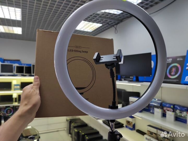 Лампа новая для фото rl 33cm + штатив