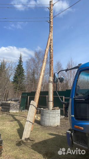 Установка столбов монтаж опор лэп