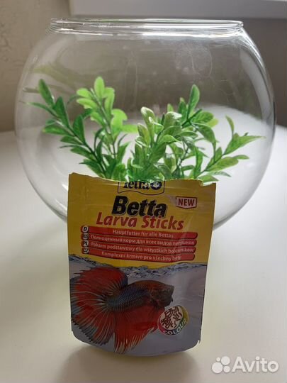 Аквариум 3л с кормом и водорослями