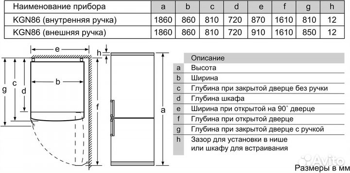 Холодильник Bosch KGN86AW32U 2-хкамерн. белый