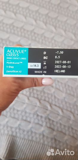 Линзы контактные acuvue oasys однодневные