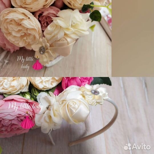 Ободки Кукла, Бант, Корона, Цветок много новые