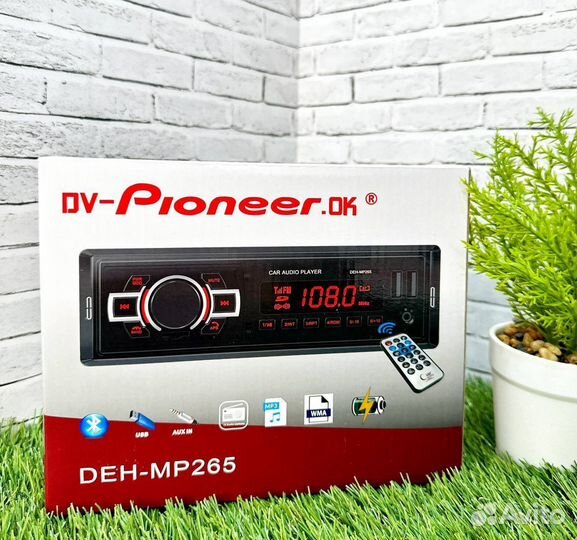 Магнитола 1 din с bluetooth pioneer арт422