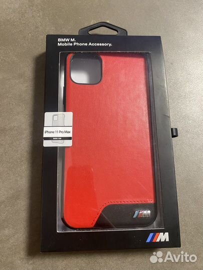 Чехол на iPhone 11 pro max кожаный bmw