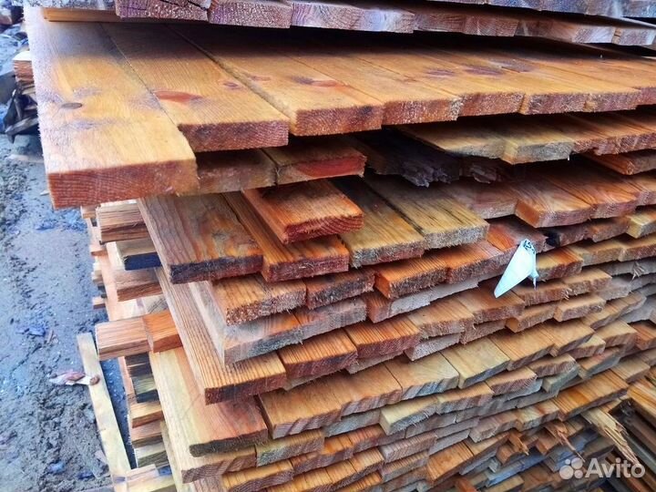 Обрезная доска лиственница 25х100х6000мм