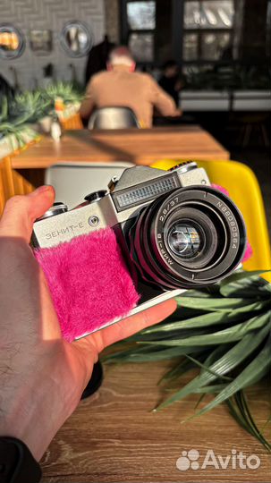 Фотоаппарат Зенит Е меховой + объектив Гелиос