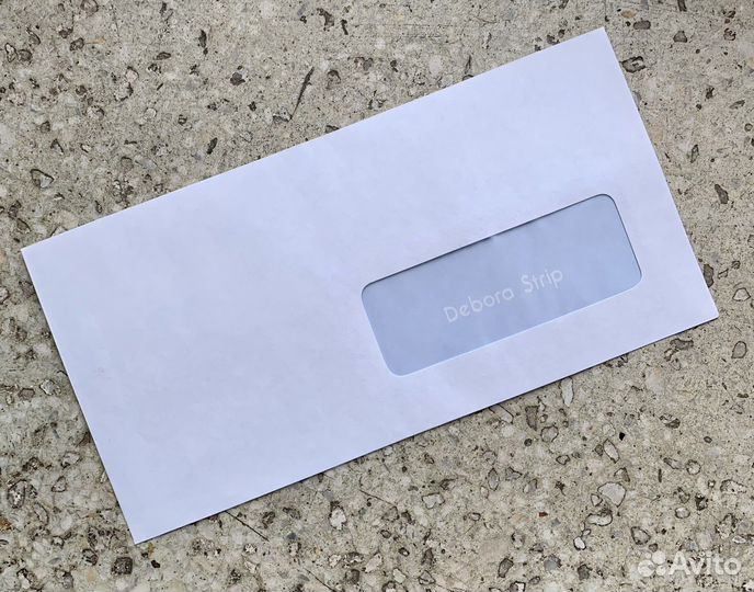 Конверты 110х220мм, с окном, 100 шт., новые