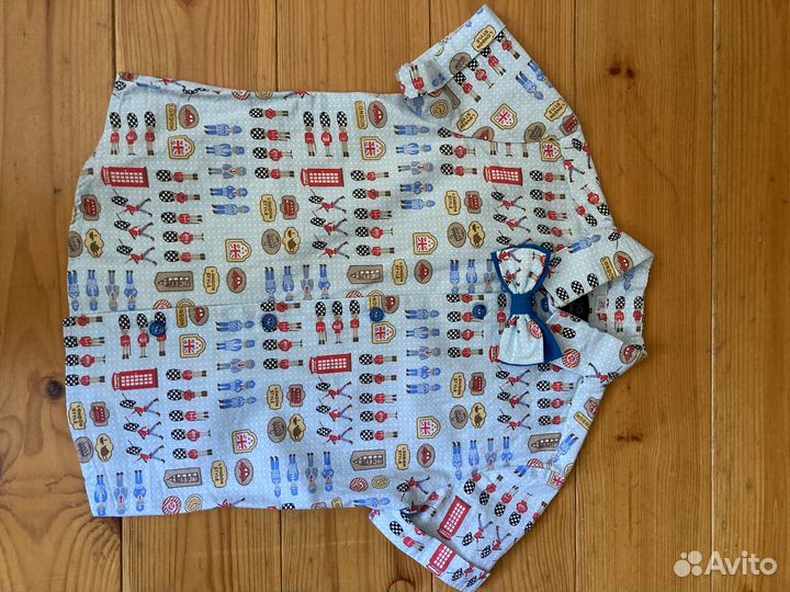 Рубашка праздничная с бабочкой р-р 110-116