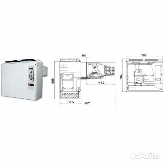 Холодильный агрегат polair MB 214 R на 15м3