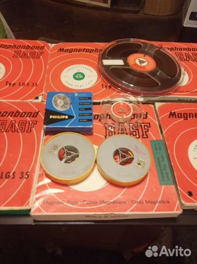 Катушки бобины Basf 18см, мини philips Kodak