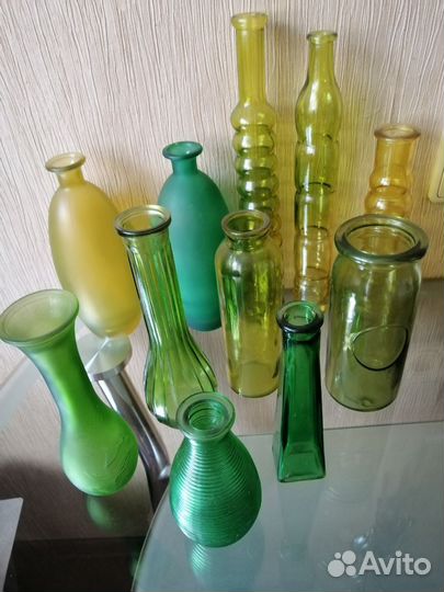 Вазочки из цветного стекла