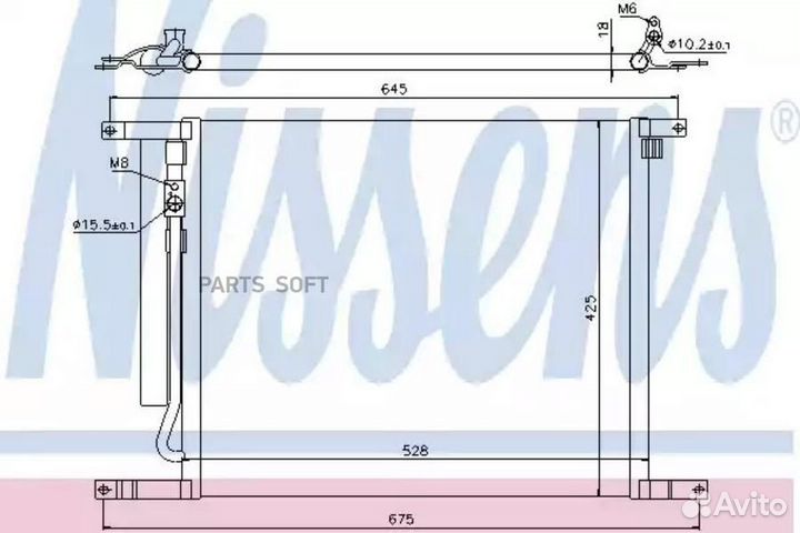 Радиатор кондиционера chevrolet aveo (2006) 1.2