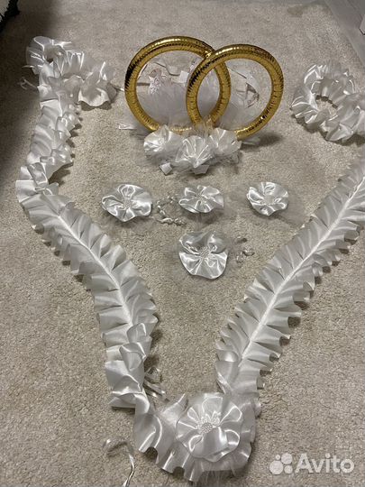 Свадебное украшение для машины