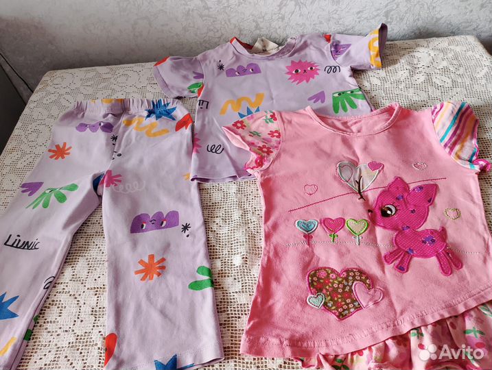Вещи для девочки 80 86 92 пакетом