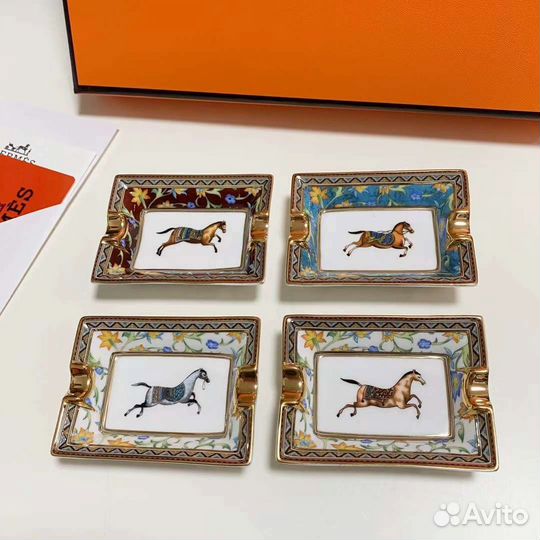 Пепельницы фарфоровые набор Hermes cheval D'orient