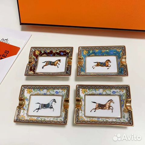 Пепельницы фарфоровые набор Hermes cheval D'orient