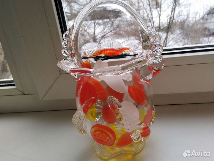 Ваза цветное стекло