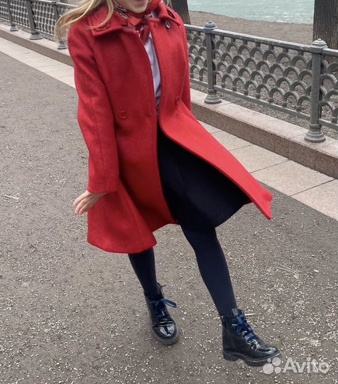 Пальто для девочки 140