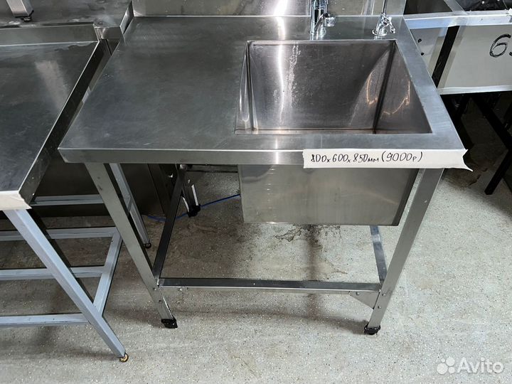 Мойка с рабочей поверхностью шгв 800*600*850 мм