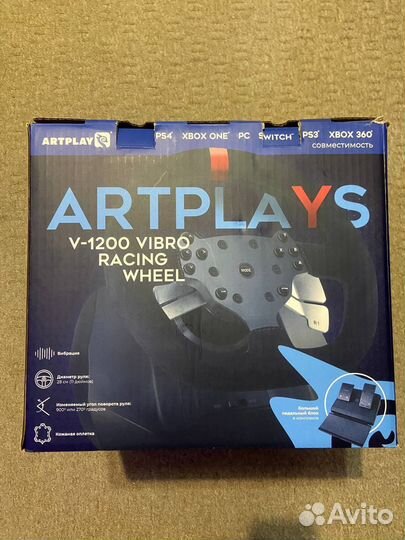 Игровой руль Artplays v-1200 vibro racing wheel