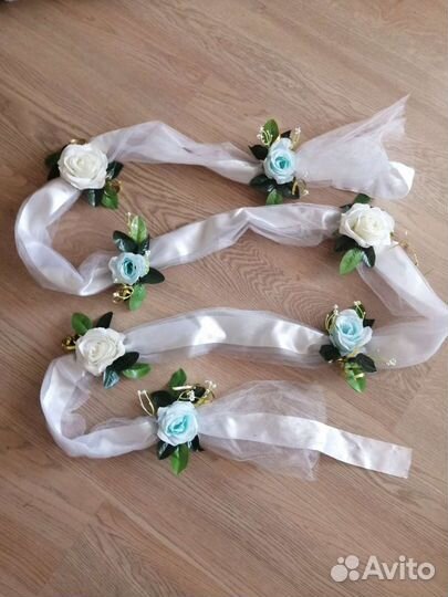 Свадебные украшения на машину напрокат